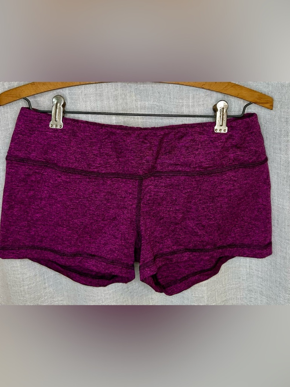 Fleo Women's OG Shorts in Plum/Fuschia Heather 2.5” inseam XL